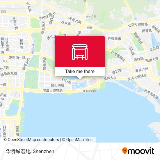 华侨城湿地 map