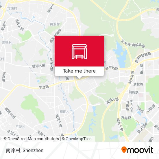 南岸村 map