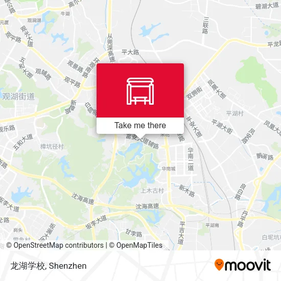 龙湖学校 map