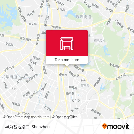 华为基地路口 map