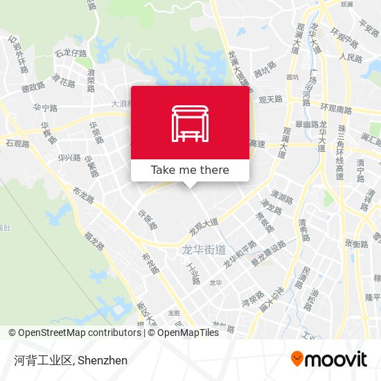 河背工业区 map