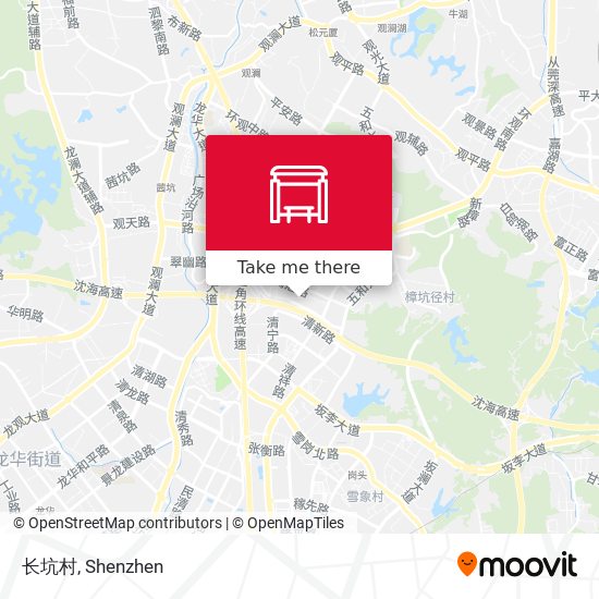 长坑村 map