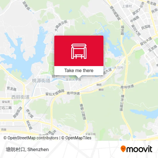 塘朗村口 map