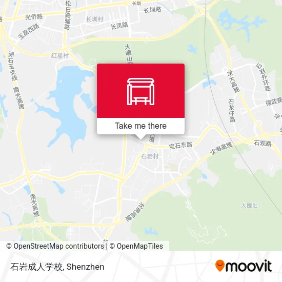 石岩成人学校 map