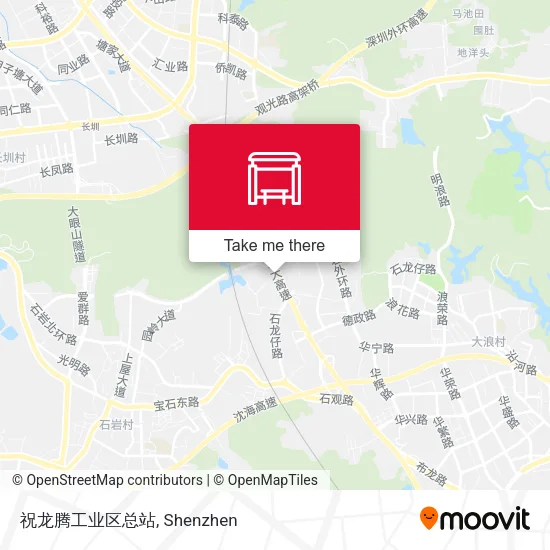祝龙腾工业区总站 map