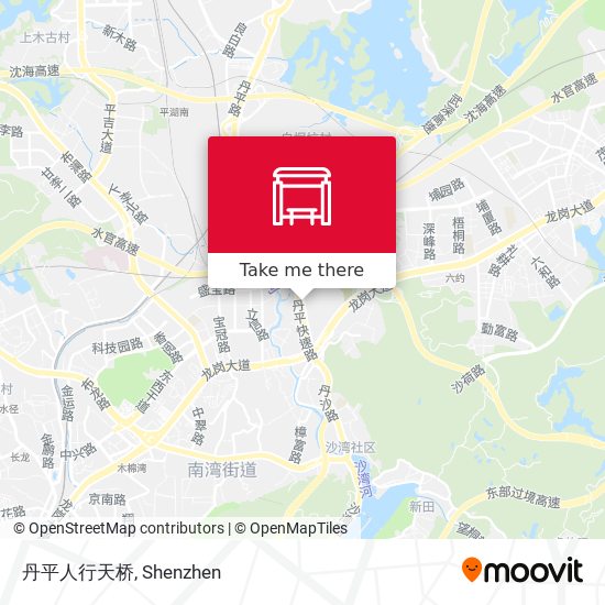 丹平人行天桥 map