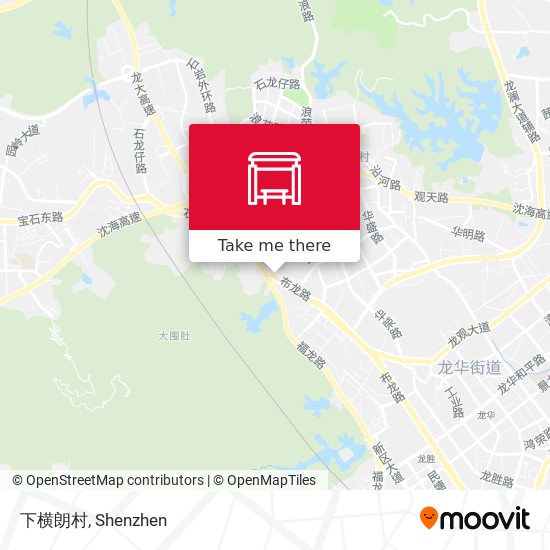下横朗村 map