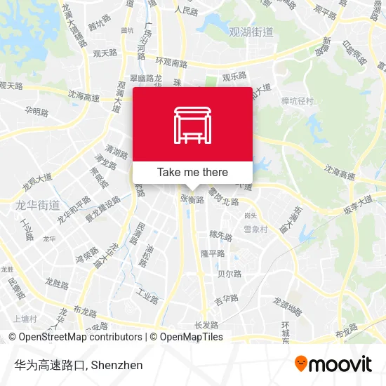 华为高速路口 map