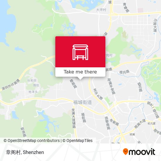 章阁村 map