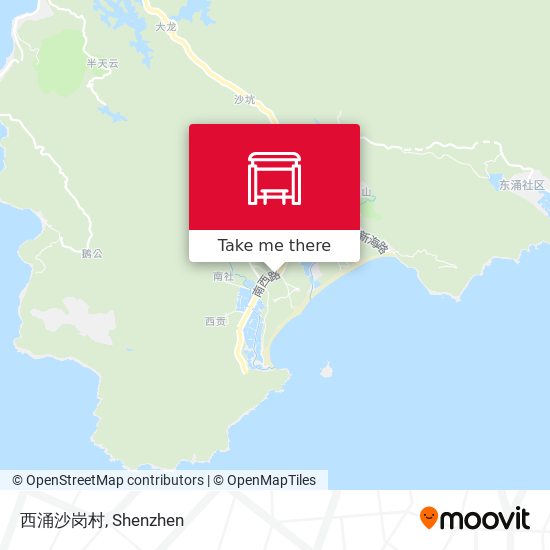 西涌沙岗村 map