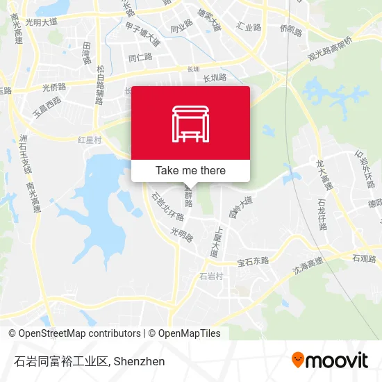 石岩同富裕工业区 map