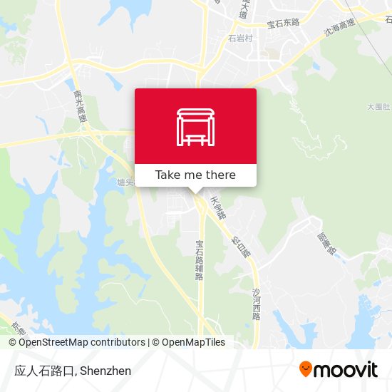 应人石路口 map