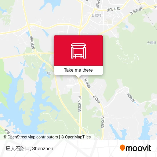 应人石路口 map
