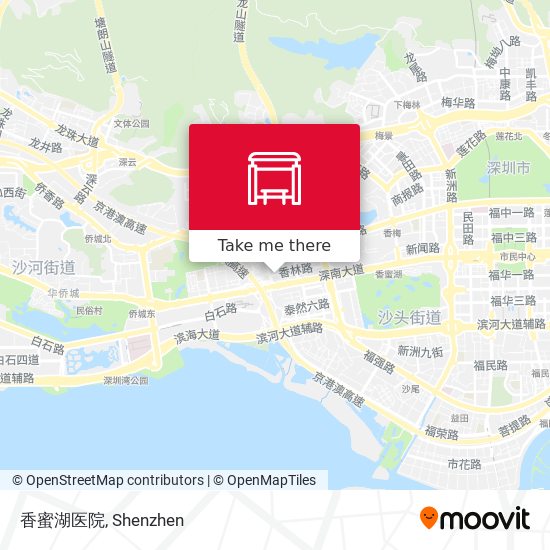 香蜜湖医院 map