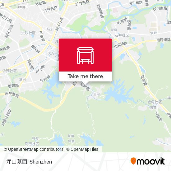 坪山墓园 map