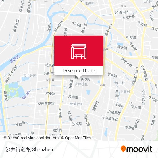 沙井街道办 map