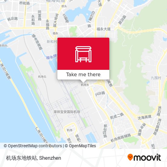 机场东地铁站 map