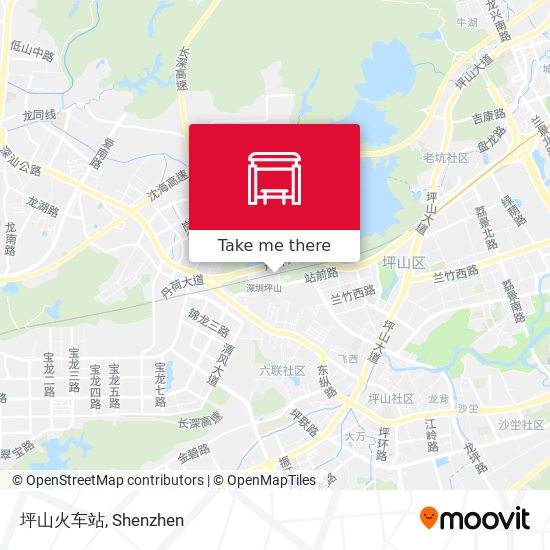 坪山火车站 map