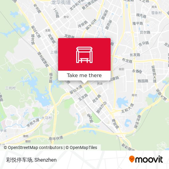 彩悦停车场 map