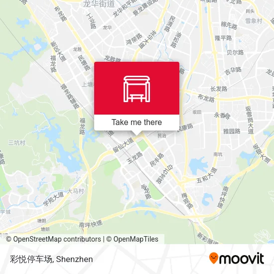 彩悦停车场 map