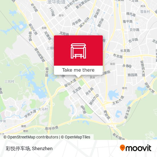 彩悦停车场 map