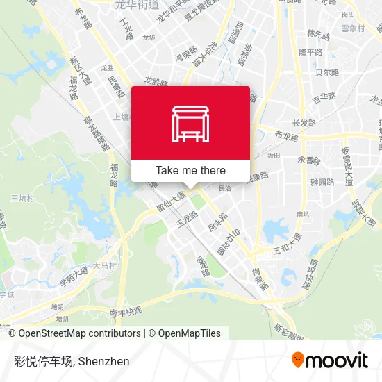 彩悦停车场 map