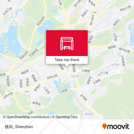 横岗 map