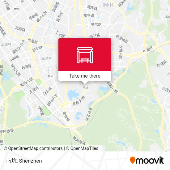 南坑 map