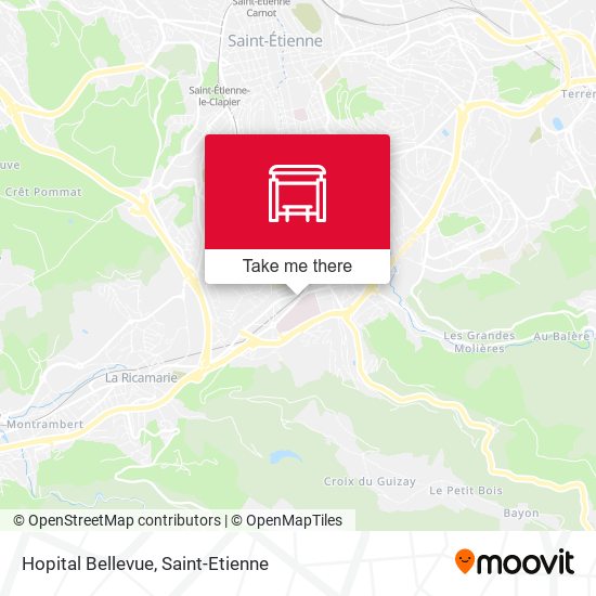 Hopital Bellevue map