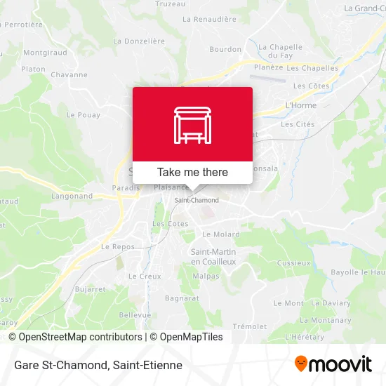 Gare St-Chamond map