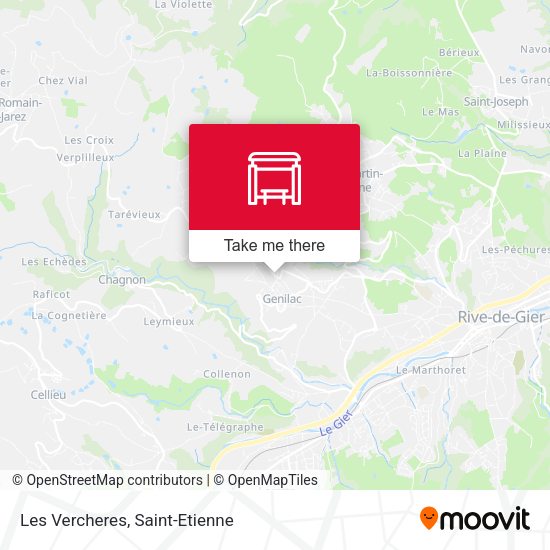 Les Vercheres map