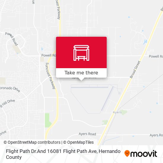 Flight Path Dr.And 16081 Flight Path Ave map