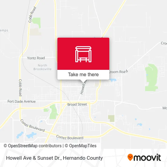 Howell Ave & Sunset Dr. map