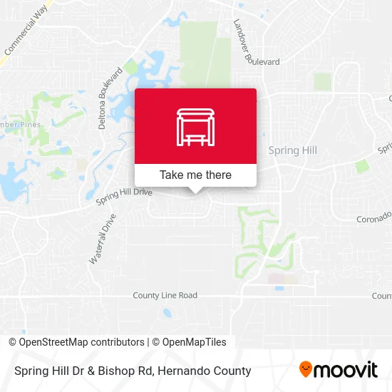 Spring Hill Dr  & Bishop Rd map