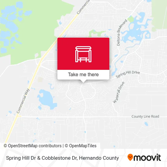 Spring Hill Dr  & Cobblestone Dr map