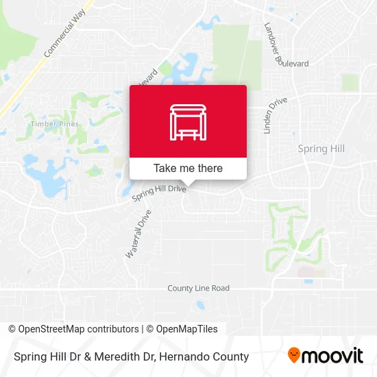 Spring Hill Dr  & Meredith Dr map