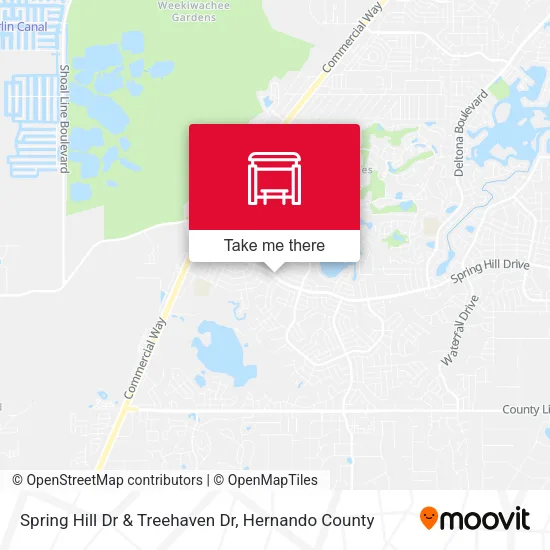 Mapa de Spring Hill Dr  & Treehaven Dr