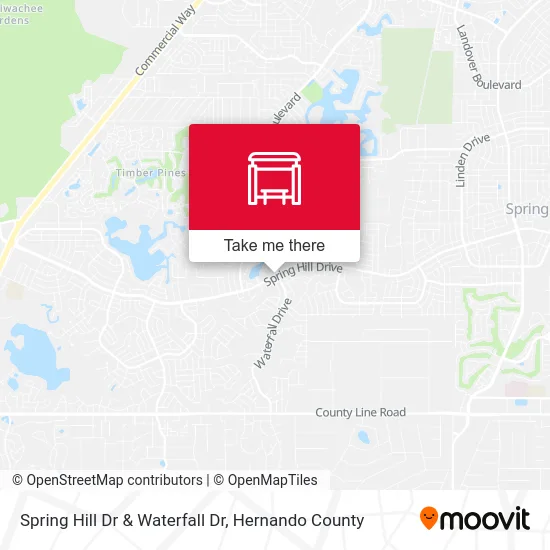 Spring Hill Dr  & Waterfall Dr map
