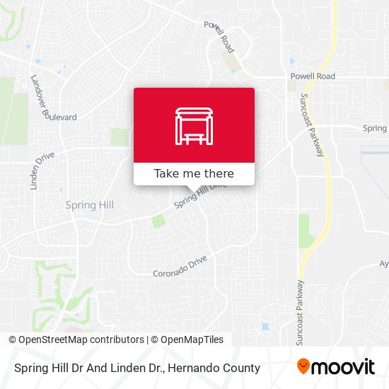 Spring Hill Dr And Linden Dr. map