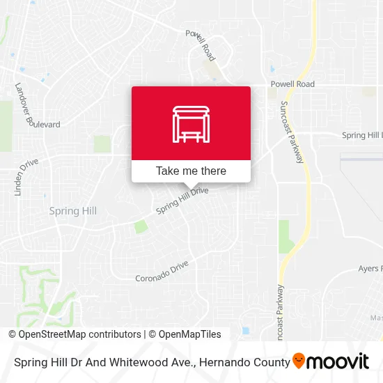 Spring Hill Dr And Whitewood Ave. map