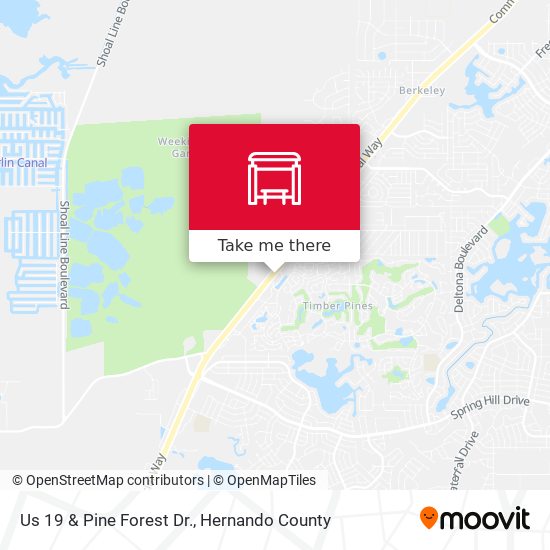 Us 19  & Pine Forest Dr. map