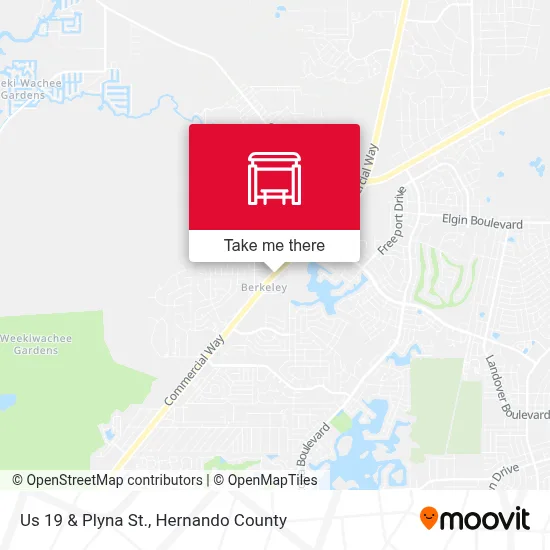 Us 19  & Plyna St. map