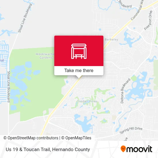 Us 19 & Toucan Trail map