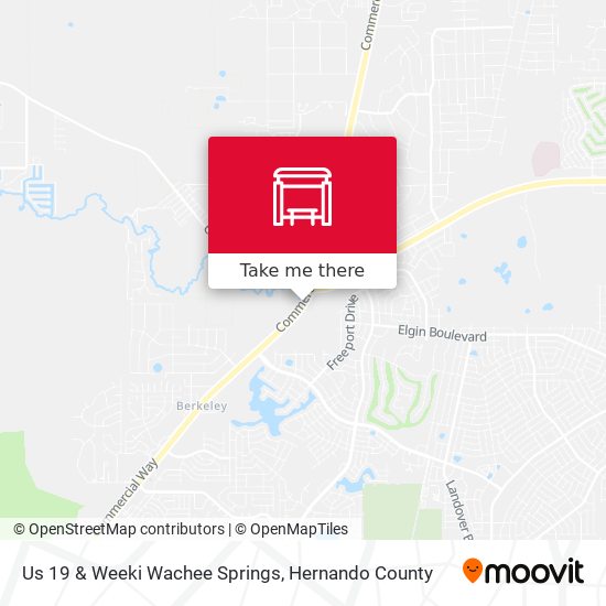 Us 19 & Weeki Wachee Springs map