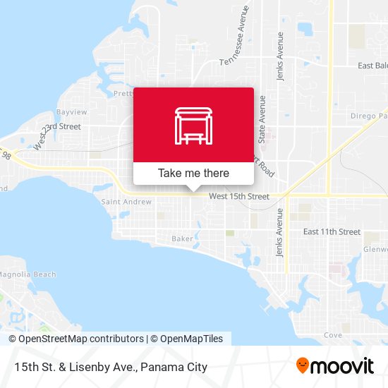 15th St. & Lisenby Ave. map