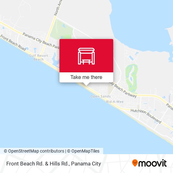 Front Beach Rd. & Hills Rd. map