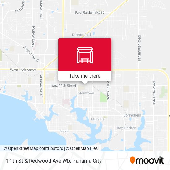 Mapa de 11th St & Redwood Ave Wb