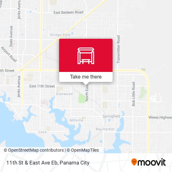 11th St & East Ave Eb map