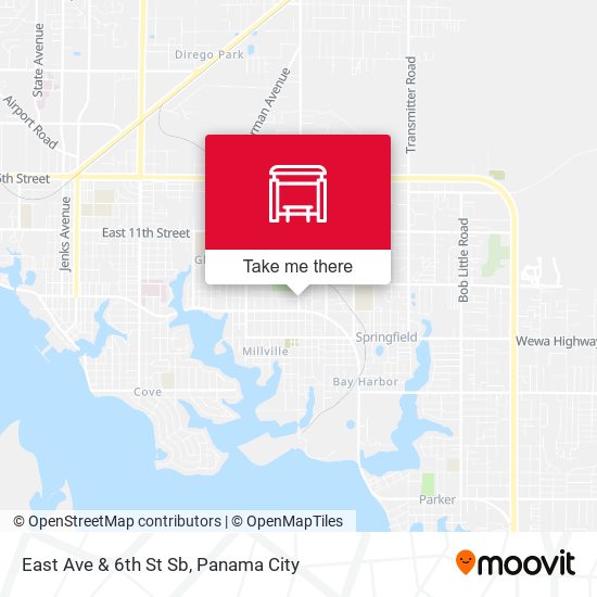 East Ave & 6th St Sb map