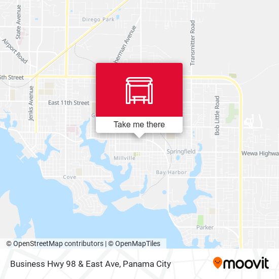 Business Hwy 98 & East Ave map